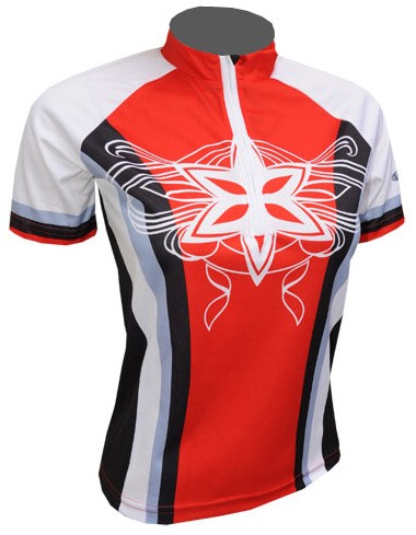 Cyklistický dres STAR - červeno/černý