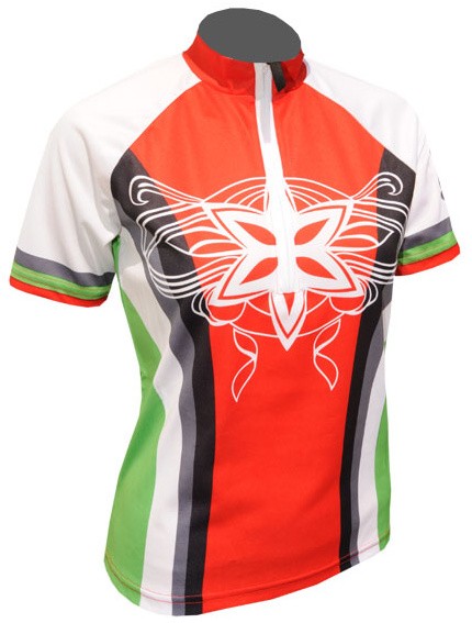 Cyklistický dres STAR - červeno/zelený